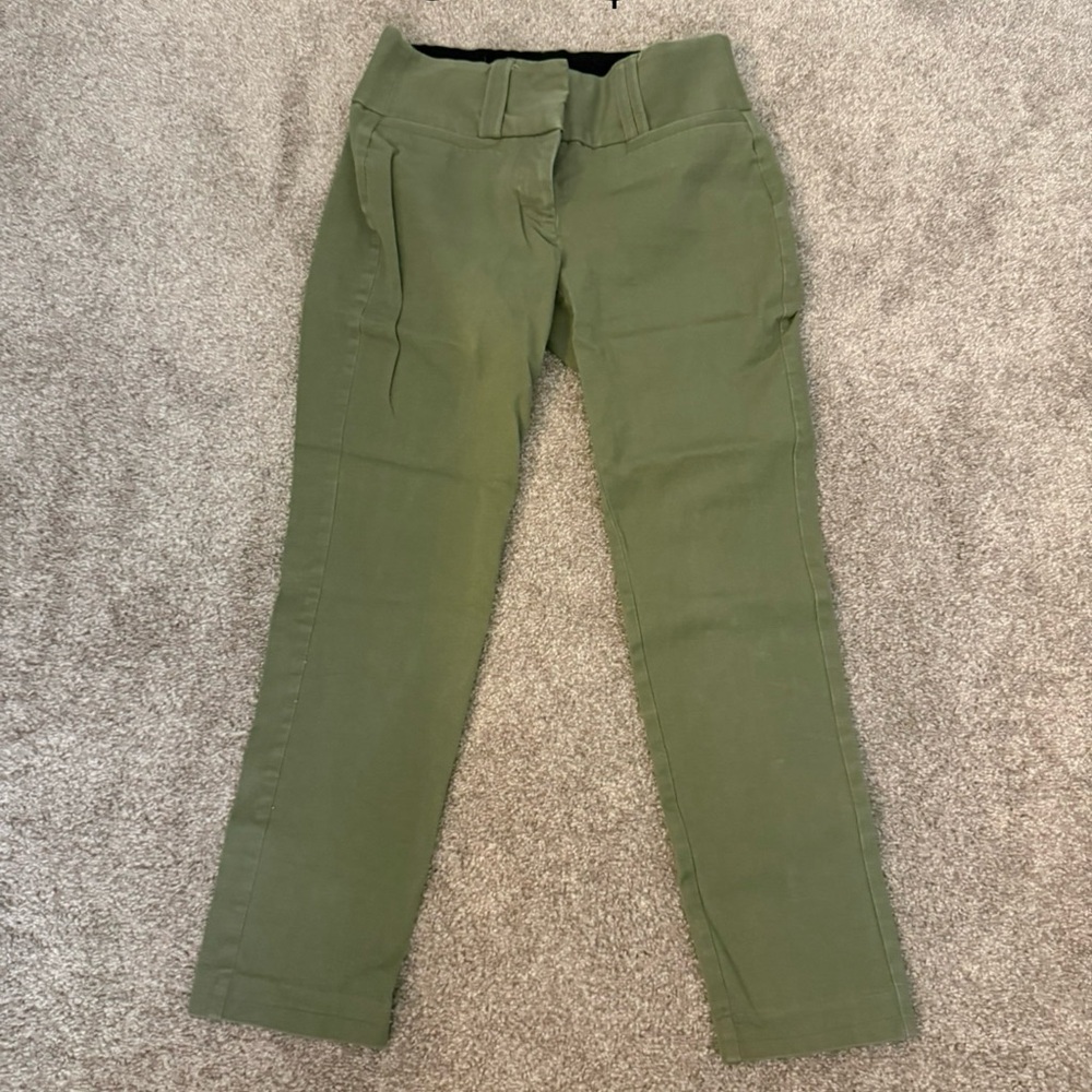 Green Slim Fit Pants